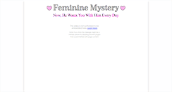 Desktop Screenshot of femininemystery.com