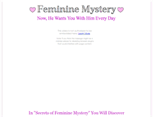 Tablet Screenshot of femininemystery.com
